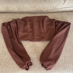 Brown Long Sleeve Top